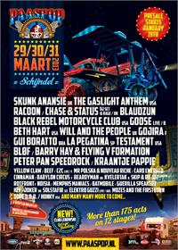 Paaspop 2013 Festival poster with Barry Hay's Flying V formation